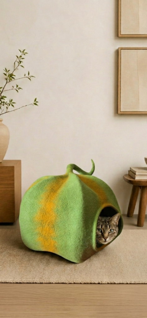 Maison de chat 
Laine de merinos